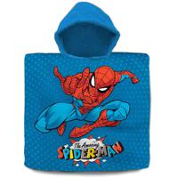 Marvel Spiderman bad cape/poncho - 60 x 120 cm - katoen - voor kinderen One size  -