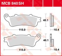TRW Remblokken, en remschoenen voor de moto, MCB840SH Sinter street