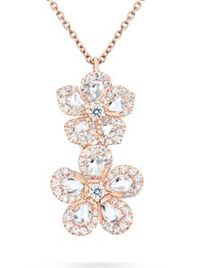 David Morris collier à pendentif Miss Daisy en or rose 18ct orné de diamants