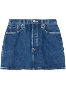 RE/DONE 90s high-waist denim miniskirt - Bleu