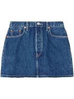 RE/DONE 90s high-waist denim miniskirt - Bleu - thumbnail