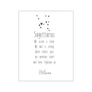 Mini Poster • sterrenbeeld Sagittarius - Engels