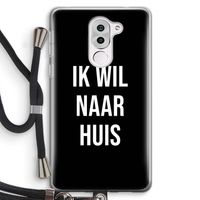 Ik wil naar huis - Zwart: Honor 6X Transparant Hoesje met koord