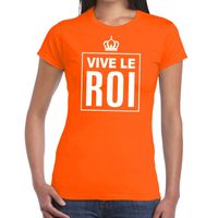 Vive le Roi Franse tekst shirt oranje dames 2XL  - - thumbnail