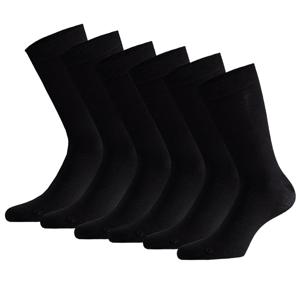 Apollo Sokken Basic Bamboo Zwart 6-pack-43/46