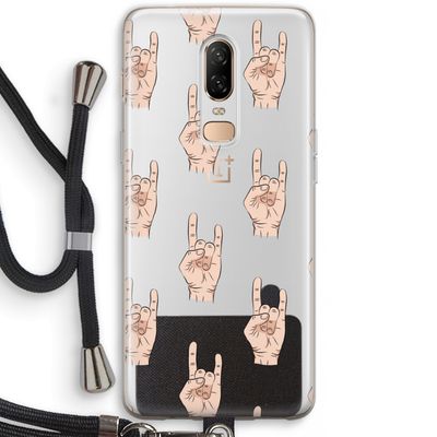 Rock: OnePlus 6 Transparant Hoesje met koord