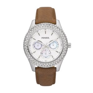 Horlogeband Fossil ES2996 Leder Bruin 18mm
