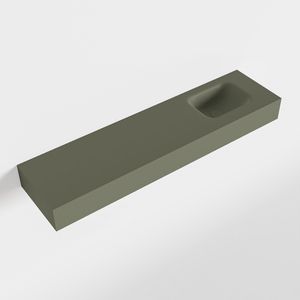 MONDIAZ LEX Army vrijhangende solid surface wastafel 120cm. Positie wasbak rechts