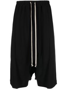 Rick Owens short sarouel à lien de resserrage - Noir
