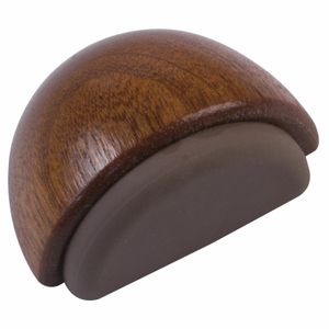 AMIG Deurstop/deurmagneet - D48mm - zelfklevend - mahonie - hout   -