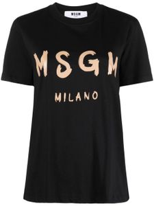 MSGM t-shirt à logo imprimé - Noir