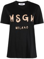 MSGM t-shirt à logo imprimé - Noir - thumbnail