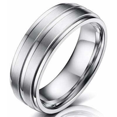 Titanium heren ring Zilver 8mm-22mm Titanium heren ring Zilver 8mm-22mm