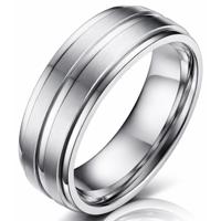 Titanium heren ring Zilver 8mm-22mm