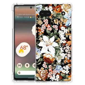 Case voor Google Pixel 6A Dark Flowers