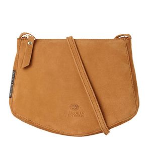 Fred de la Bretoniere suède crossbody tas Beau cognac