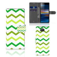 Sony Xperia 10 | Telefoon Hoesje | Zigzag Groen