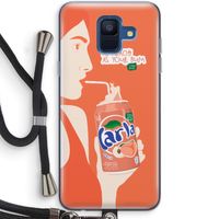 Peach please!: Samsung Galaxy A6 (2018) Transparant Hoesje met koord