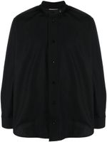 Jil Sander chemise en coton à col montant - Noir - thumbnail