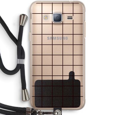 Rooster: Samsung Galaxy J3 (2016) Transparant Hoesje met koord