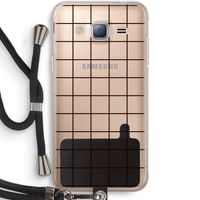 Rooster: Samsung Galaxy J3 (2016) Transparant Hoesje met koord