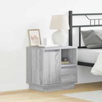 Nachtkastje met 2 pcs Grijs 50 x 34.5 x 50 cm. Bewerkt hout