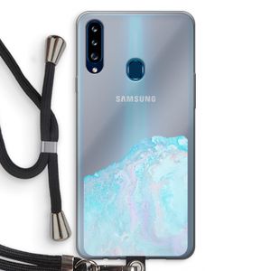 Fantasie pastel: Samsung Galaxy A20s Transparant Hoesje met koord