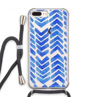Blauwe pijlen: iPhone 7 PLUS Transparant Hoesje met koord