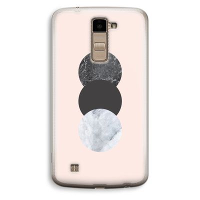 Marmeren cirkels: LG K10 (2016) Transparant Hoesje