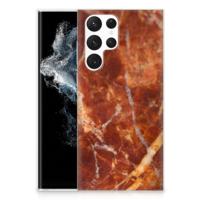 Samsung Galaxy S22 Ultra | TPU | Siliconen hoesje | Marmer Bruin
