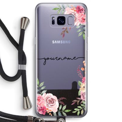 Rozen: Samsung Galaxy S8 Transparant Hoesje met koord