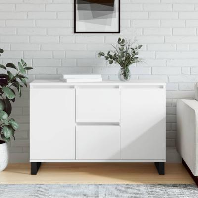 Dressoir 104x35x70 cm bewerkt hout wit