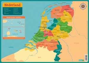 Educatieve onderleggers - Kaart Nederland