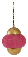 Light & Living Hanglamp 'Cetara' Kralen, 33cm, kleur Roze/Brons