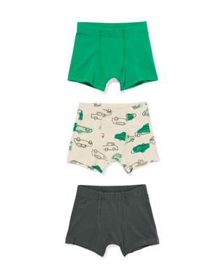 HEMA Kinderboxers Auto - 3 Stuks Groen (groen)