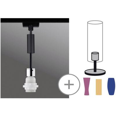 Paulmann Urail 230V-railsysteem lamp 1-fasig E27 20 W LED Zwart (mat), Chroom