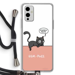 GSM poes: OnePlus 9 Transparant Hoesje met koord