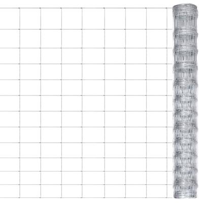 Tuinhek 50x1,25 m gegalvaniseerd staal zilverkleurig