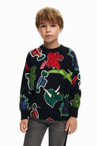 Dinosaurus sweatshirt - BLACK - S