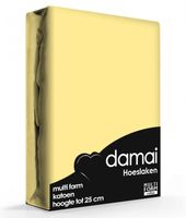 Damai hoeslaken katoen 80-90 x 220 lemon multiform