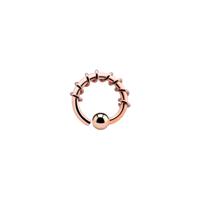 Ball closure ring met fixed ball Met roségoud verguld chirurgisch staal Piercingringen