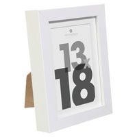 Fotolijstje voor een foto van 13 x 18 cm - wit - foto frame Eva - modern/strak ontwerp