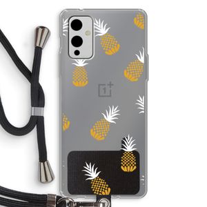 Ananasjes: OnePlus 9 Transparant Hoesje met koord