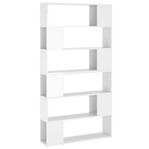 The Living Store Boekenkast - Hoogglans wit - 100 x 24 x 188 cm - Bewerkt hout