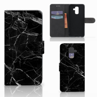 Samsung Galaxy A6 Plus 2018 | Bookcase | Marmer Zwart - Origineel Cadeau Vader