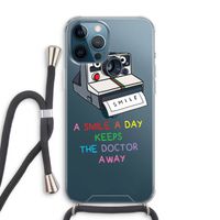 Smile: iPhone 12 Pro Max Transparant Hoesje met koord
