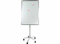 Lowander Verrijdbaar Flipover & Magnetisch Whiteboard - 3-in-1 Presentatiebord - Hoogte Verstelbaar - Wit