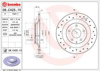 BREMBO XTRA LINE BREMBO, Remschijftype: Geperforeerd, u.a. fÃ¼r Mazda