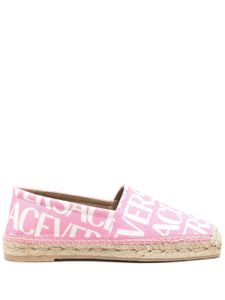 Versace espadrilles à logo en all over - Rose