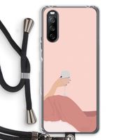 Wine: Sony Sony Xperia 10 III Transparant Hoesje met koord